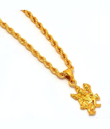 Jewar Mandi Gold Religious Pendant With Chain ( Pack of 1 )