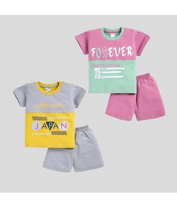 Venus and Mars Pack of 3 Baby Boys Cotton T-Shirt & Shorts ( Green )