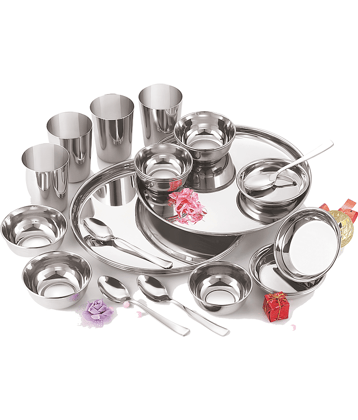 Neelam DDNS024P Stainless Steel Dinner Set of 24 Pieces