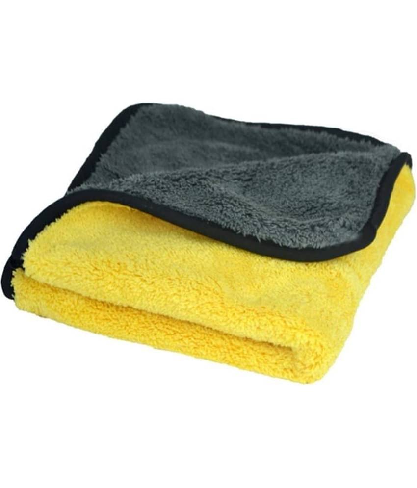 Bhavyta Yellow 800 GSM Microfiber Cloth For Automobile ( Pack of 1 )