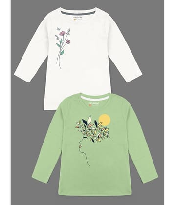 HELLCAT Pack of 2 Girls Cotton Blend T-Shirt ( Multicolor )