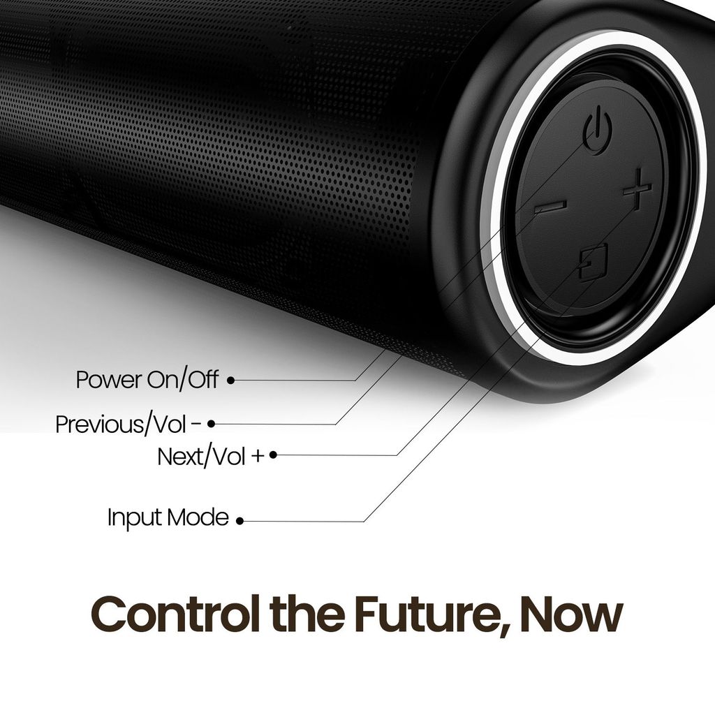 CELLECOR CBS-01 TUNEBAR 2.1 Channel Soundbar with 160W RMS Output, 80W Subwoofer, Bluetooth 5.3 & Matte Black Metal Grill - Black