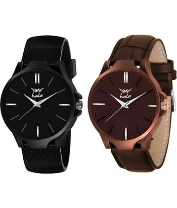 Hala Multicolor Leather Analog Men's Watch