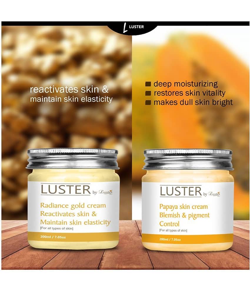 Luster Papaya Blemish & Skin Pigment Control + Radiance Gold Skin Night Cream 200 ml Pack of 2