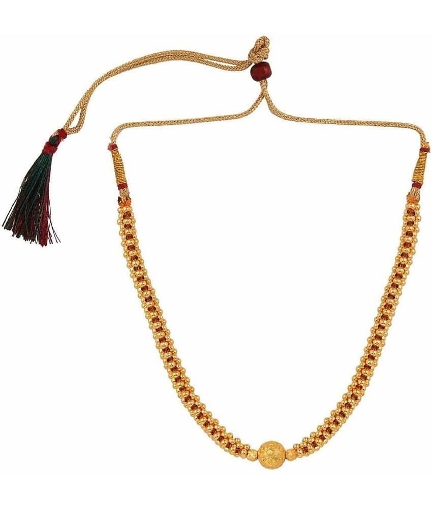 HEER COLLECTION - Gold Pearls Necklace ( Pack of 1 )