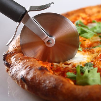 Stainless Steel Pizza Cutter, Pastry Cake Slicer, Sharp, Wheel Type