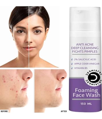 Vigini 2% Salicylic Acid Anti Acne Oil Control Pimples Remover Foaming Toner Face Wash Cleanser Fights Blackheads Whiteheads Dark Spots Men Women Apple Cider Niacinamide Prone Oily Skin Removal Pigmentation Pore Tightening Cream Gel Facial Kit Serum Pack