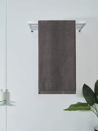DDECOR - Pioneer Collection 100% Cotton Bomboo Plains And Textures Pattern  Bath Towel |75 CM X 150 CM| - Grey