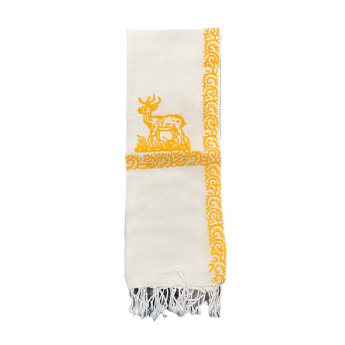 Sangai Print Orange Manipuri Lengyan - Traditional Handwoven Loincloth