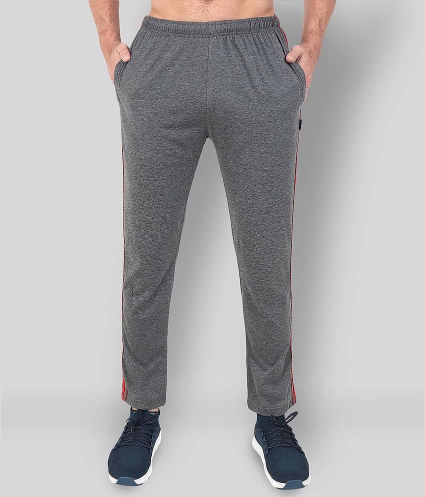 Zeffit - Grey Melange Cotton Blend Men's Trackpants ( Pack of 1 )