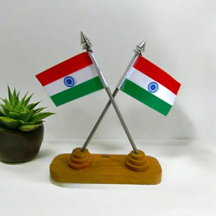 India National FLAG Memento Sculpture Home Office Desk Artwork Showpiece Rare (1498)