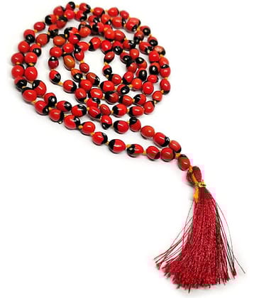 Rudra Divine Wood Gunja Chirmi Mala (Red)