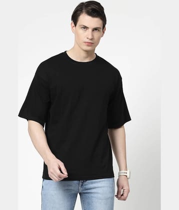 DAFABFIT Cotton Blend Oversized Fit Solid Half Sleeves Men's T-Shirt - White ( Pack of 1 )