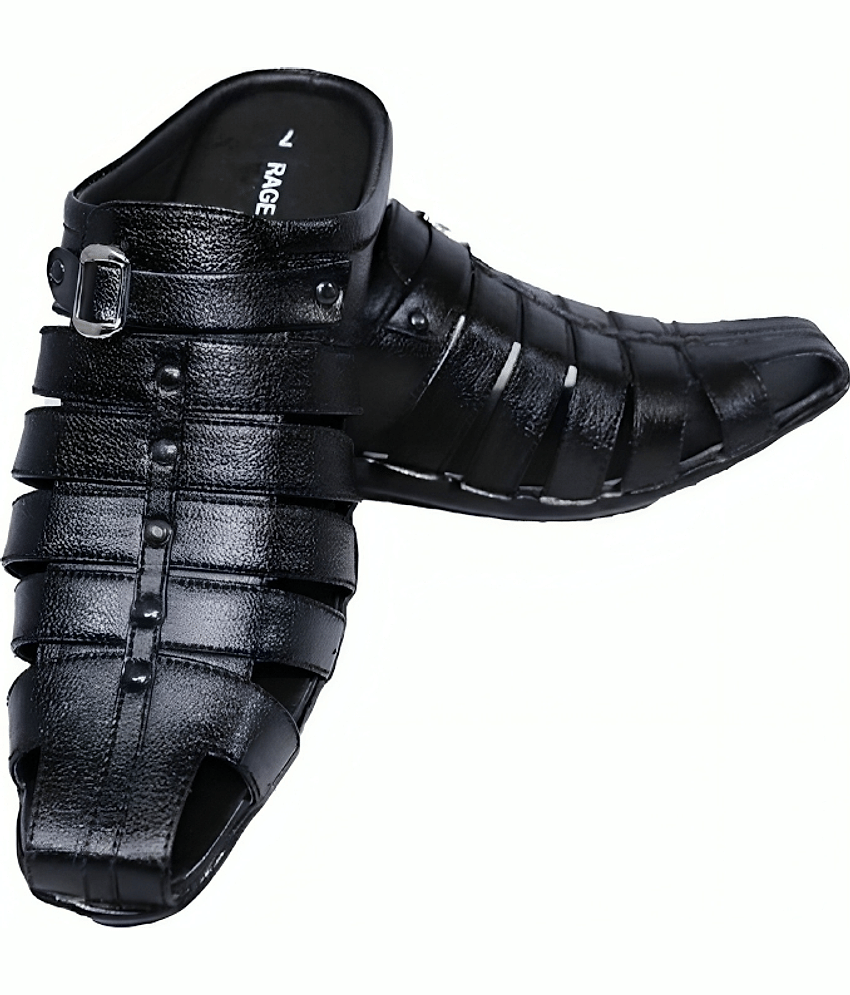 RAGE GAZE - Black  Men's Sandals