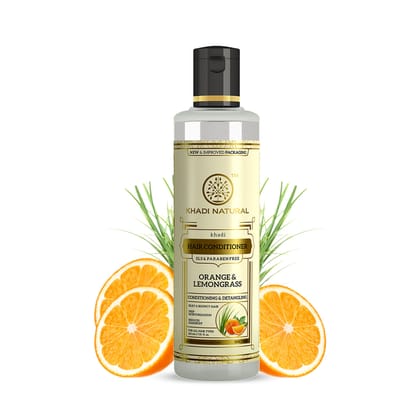 Khadi Natural Herbal Orange Lemongrass Hair Conditioner- SLS & Paraben Free - 210ml Khadi Natural Herbal Orange Lemongrass Hair Conditioner- SLS & Paraben Free - 210ml