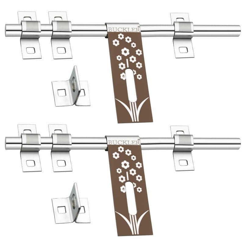 S-GUARD Stainless Steel Door Fitting Aldrop for Home, Gate, Bedroom, Store Room, Offices-LA51 Brown-2 Pcs