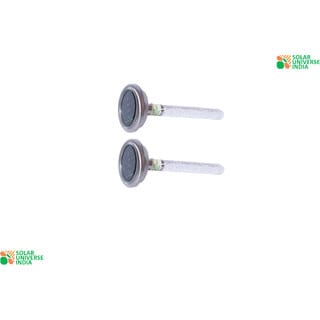 Solar Garden, Boundary  Gate Lamp - Round Type with Colour Changing LED - White Plastic - Pack of 2 PCs