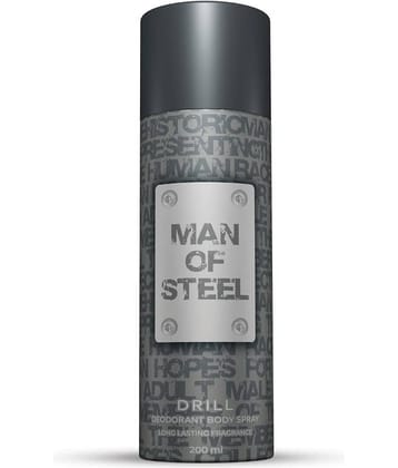 Denver Man Of Steel Drill Deo Deodorant Spray for Men 200 ml ( Pack of 1 )