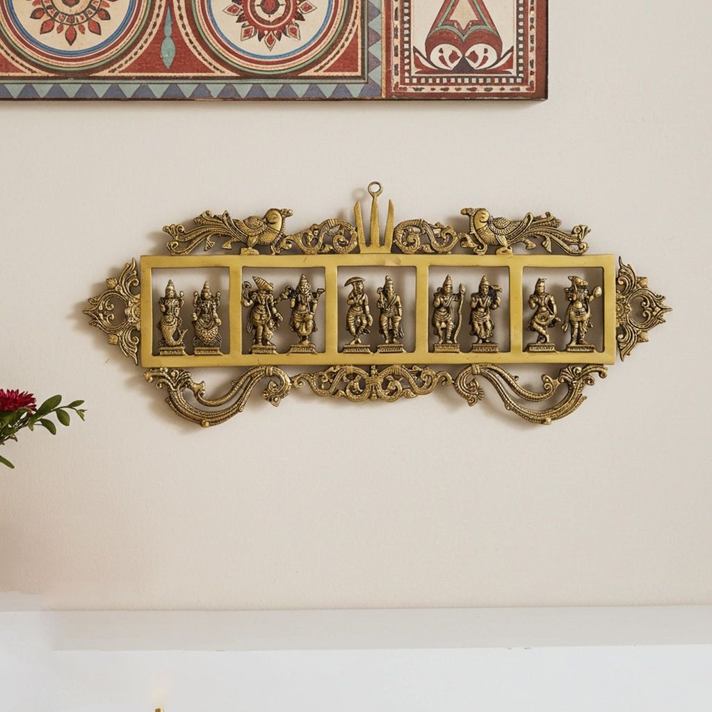 Brass Wall Hanging Das Avatar Statue, Height : 12 Inch (BSMAS1309 C)