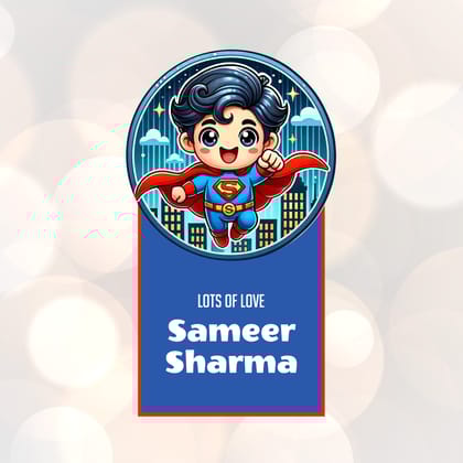 Die-Cut Gift Tags/Gift Labels - Superman Design-Set of 20