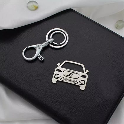 Volvo S16 Keychain-Front View / Silver