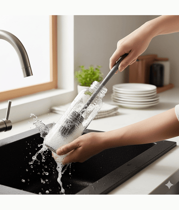 (Pack 2) Long Handle Bottle Cleaning Brush, Bottle Cleaning Brush, Bottle Brush, Bottle Cleaaner Brush, Glass Cleaning Brush, Long Bottle Cleaning Brush, Cleaning Brush, Home Cleaning Brush, Kitchen Cleaning Brush