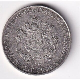 United Kingdom- Gibraltar One Crown 2021 Ellizabeth Ii Commemorative Issue