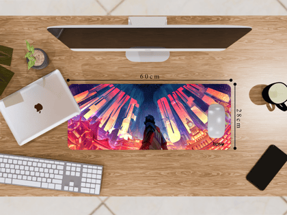 "TAKE OVER THE WORLD" Gaming Mousepad- Elevate Your Gaming Experience-Medium (28CM X 60CM) / Plane