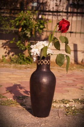 Longpi Black Pottery Bottle Vase Longpi Black Pottery Bottle Vase