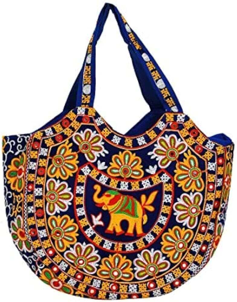 Shopping Kadai Bag (Navy Blue)
