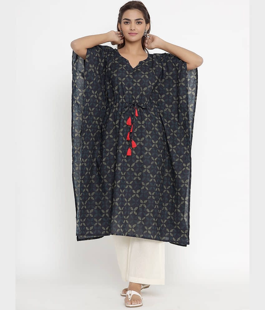 miravan Women's Cotton Kaftan ( Black )