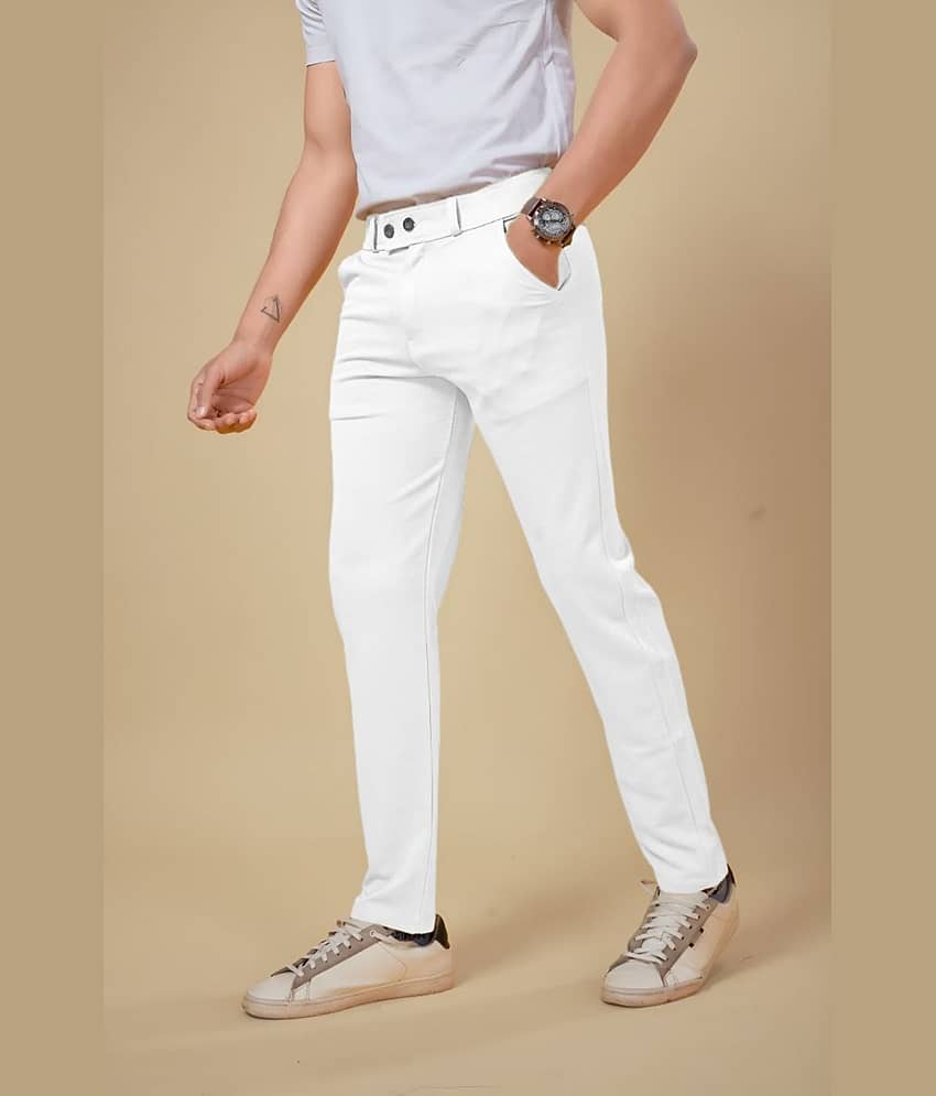 IQIVLI Relax Men's Trouser - White ( Pack of 1 )