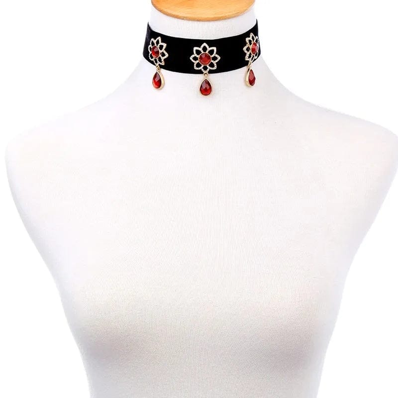 Gothic Garnet Choker
