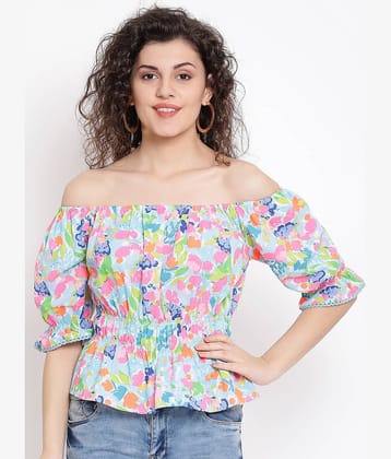 Oxolloxo Women's Cotton Peplum Top ( Multicolor )