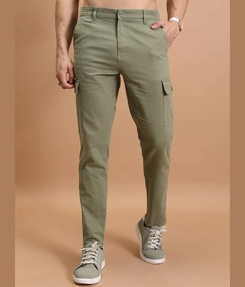 Highlander Regular Flat Men's Cargos - Olive ( Pack of 1 )