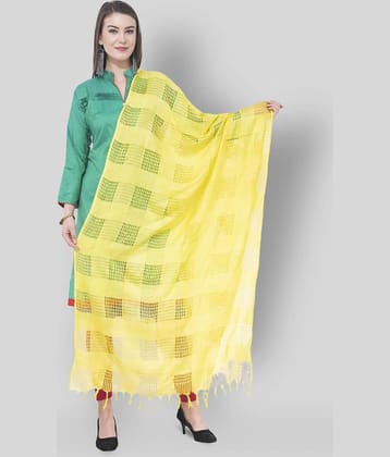 A R Silk Yellow Cotton Dupatta