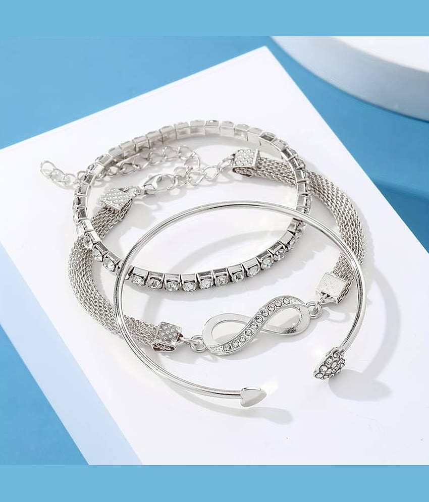 Thrillz Silver Bracelet ( Pack of 3 )