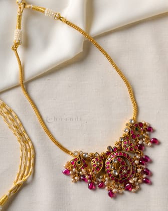 Gold Polish Silver Necklace CHN1540