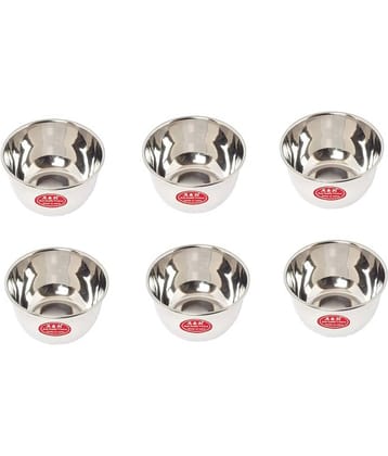 A & H ENTERPRISES - Veg Bowl / Katori /Sabzi Bowl Stainless Steel Cereal Bowl 200 mL ( Set of 6 )