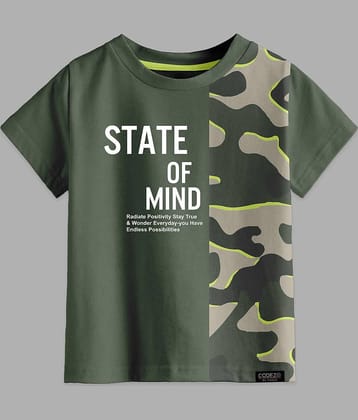 CODEZ Pack of 3 Boys Cotton Blend T-Shirt ( Olive )