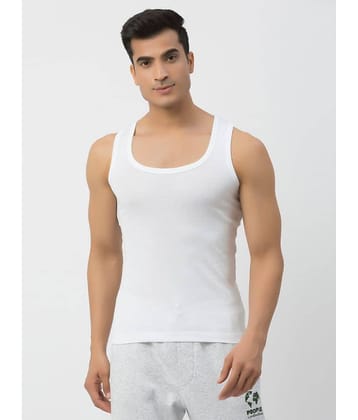 John Players White John Players Vest Cotton Men's Vest ( Pack of 1 )