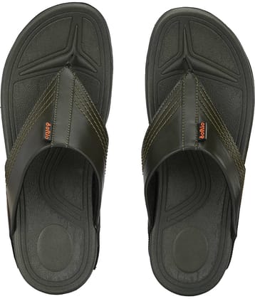 softio - Olive Men's Thong Flip Flop