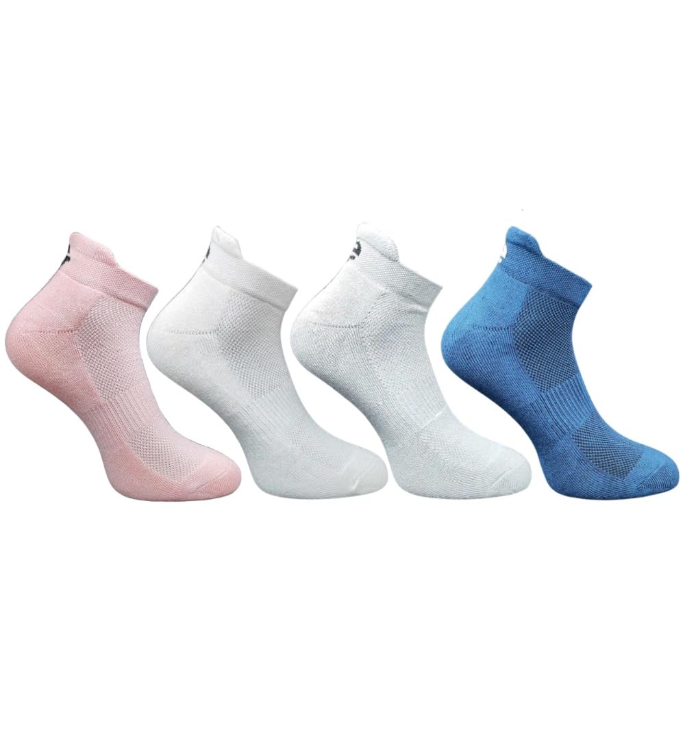 4_Pair Set Unisex Casual Cotton Printed Ankle Length Socks (Multicolor)-PID63486