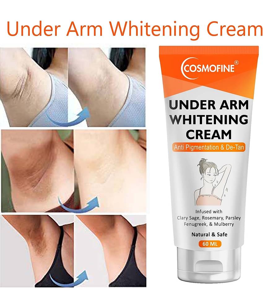 COSMOFINE Underarm Whitening Cream, Neck Whitening Night Cream for All Skin Type 60 ml (Pack of 1)