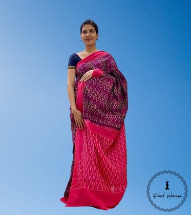 Pure Handloom Ikkat Cotton Sarees with Unique, Distinctive Patterns – Elegant & Sustainable