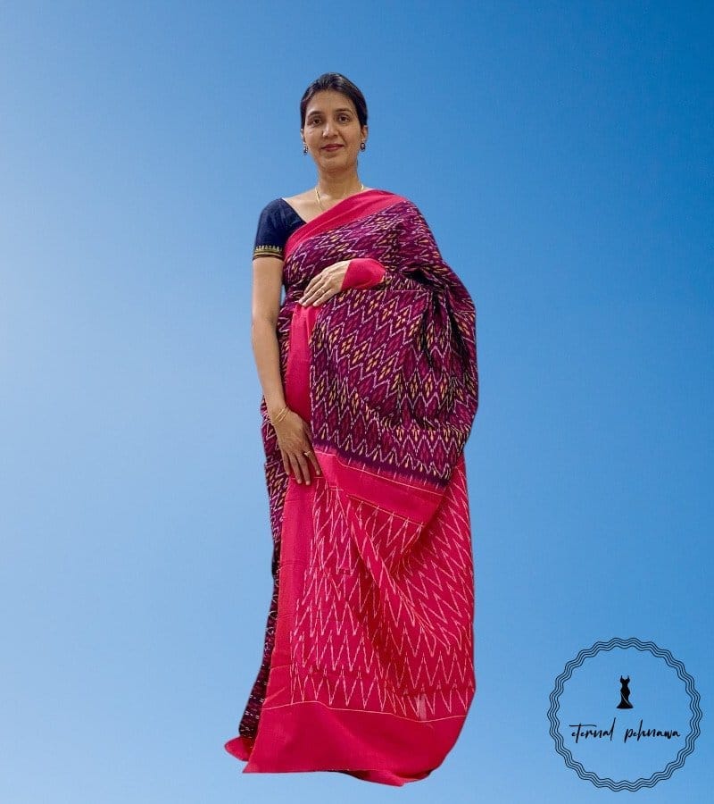 Pure Handloom Ikkat Cotton Sarees with Unique, Distinctive Patterns – Elegant & Sustainable