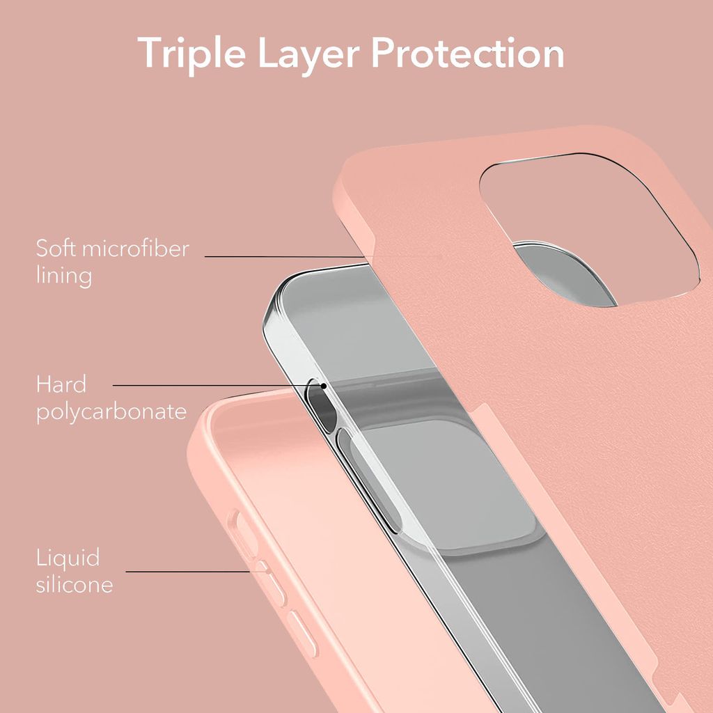 LIRAMARK Liquid Silicone Soft Back Cover Case for Apple iPhone 13 Mini (6.1 Inch)