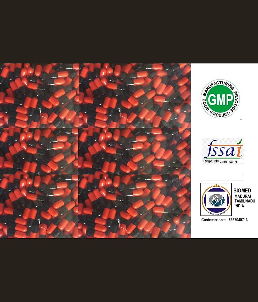 BioMed Empty Gelatin Capsules 1 Red/ black 1000 Capsule 1000 no.s