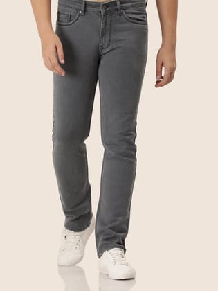 Amswan Premium Men'S Grey Dirty Wash Classic Fit Jeans-32