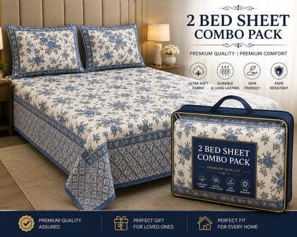 2 BED SHEET COMBO PACK